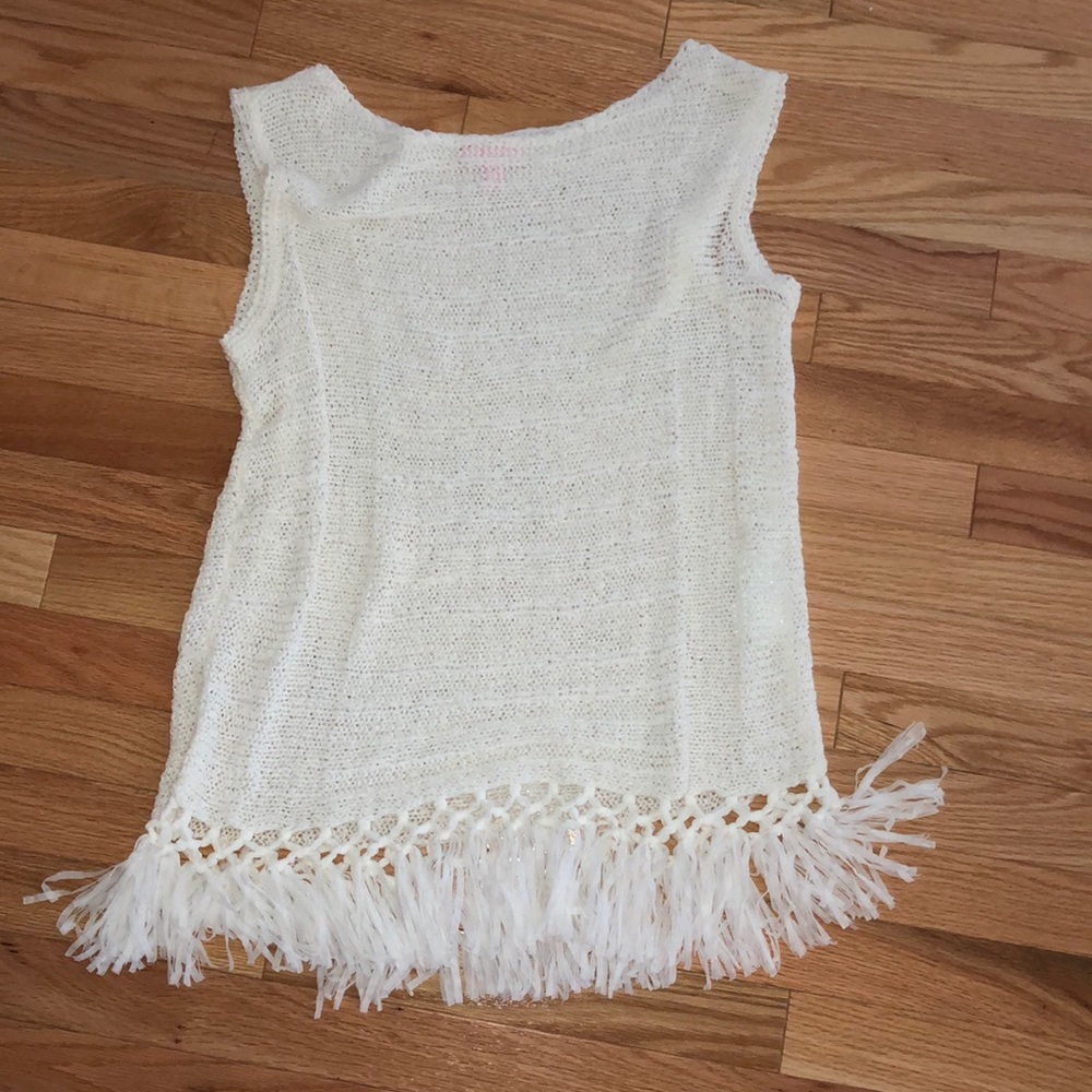 Lily Pulitzer size Large white flimsy top